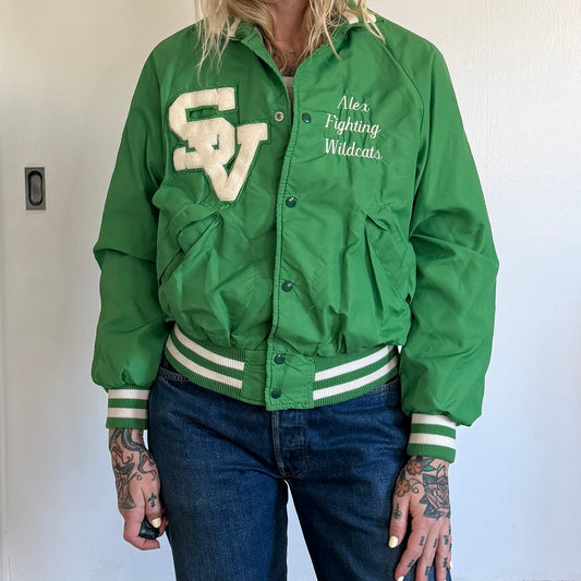 Vintage Pla-Jac by Dunbrooke Green Varsity Jacket Sierra Vista Wildcats
