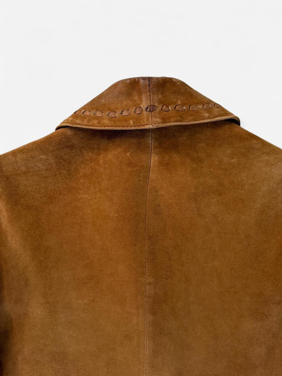 Vintage 1970s Brown Suede Womens Jacket