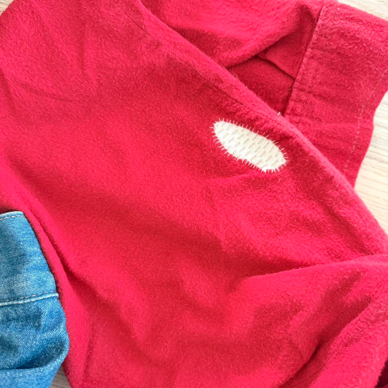 Vintage 1960s permanent press red long sleeve button up shirt