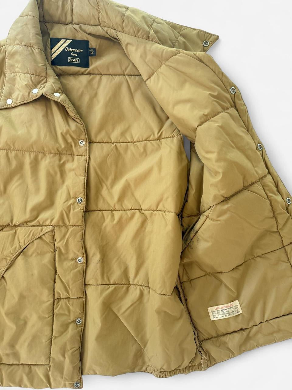 Vintage 1970s Sears Tan Outerwear Vest