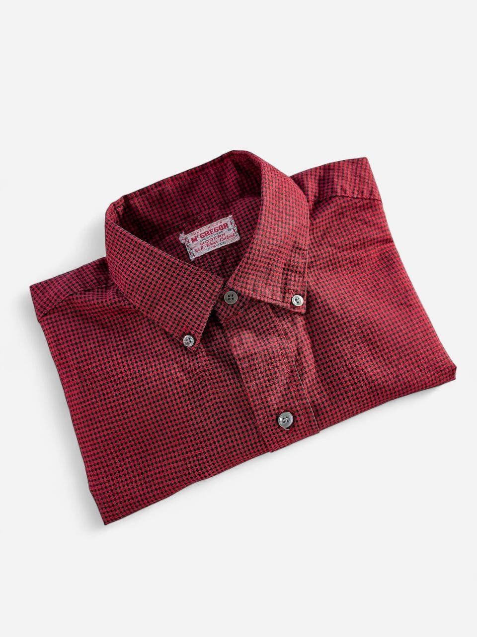 Vintage 1950s McGregor Red Gingham Button up Shirt