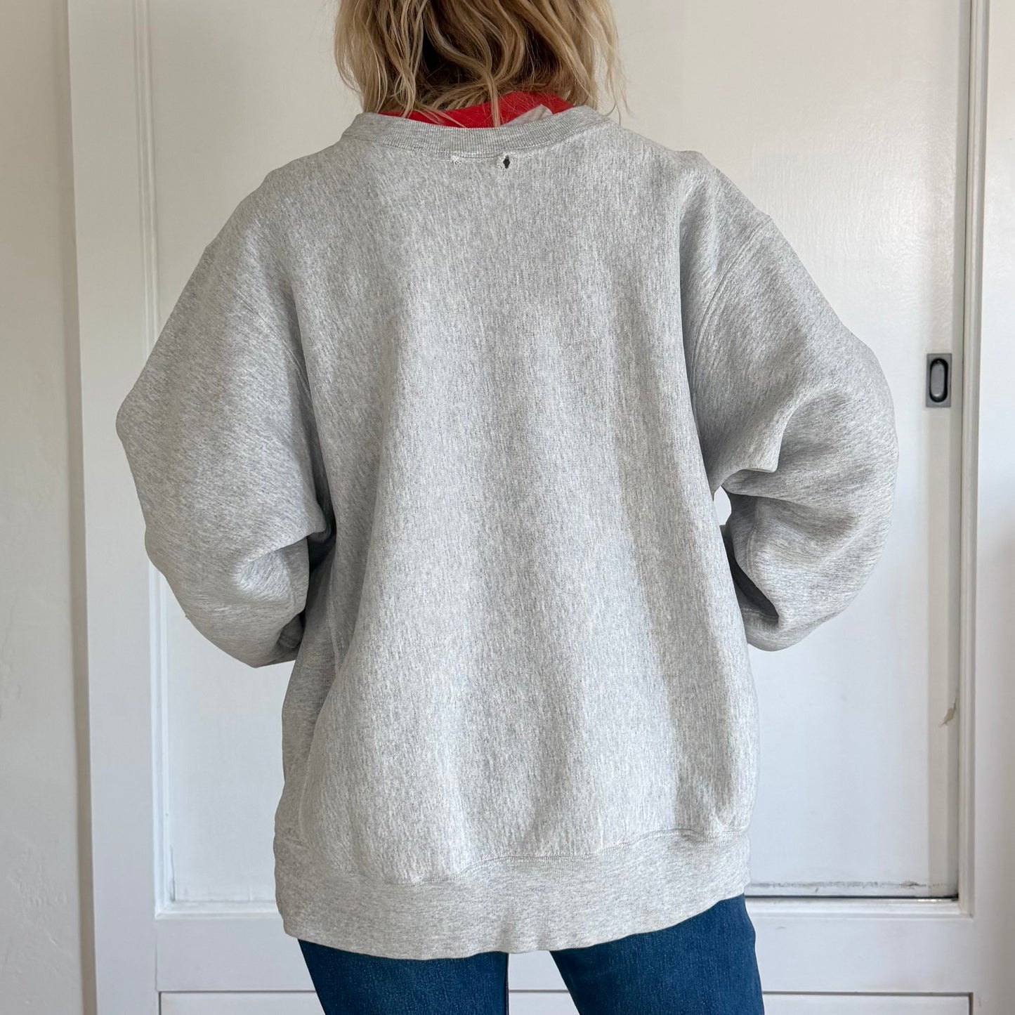 Vintage 1990s Cotton Exchange Foothills Baseball Sweatshirt Grey 2XL Reverse Weave