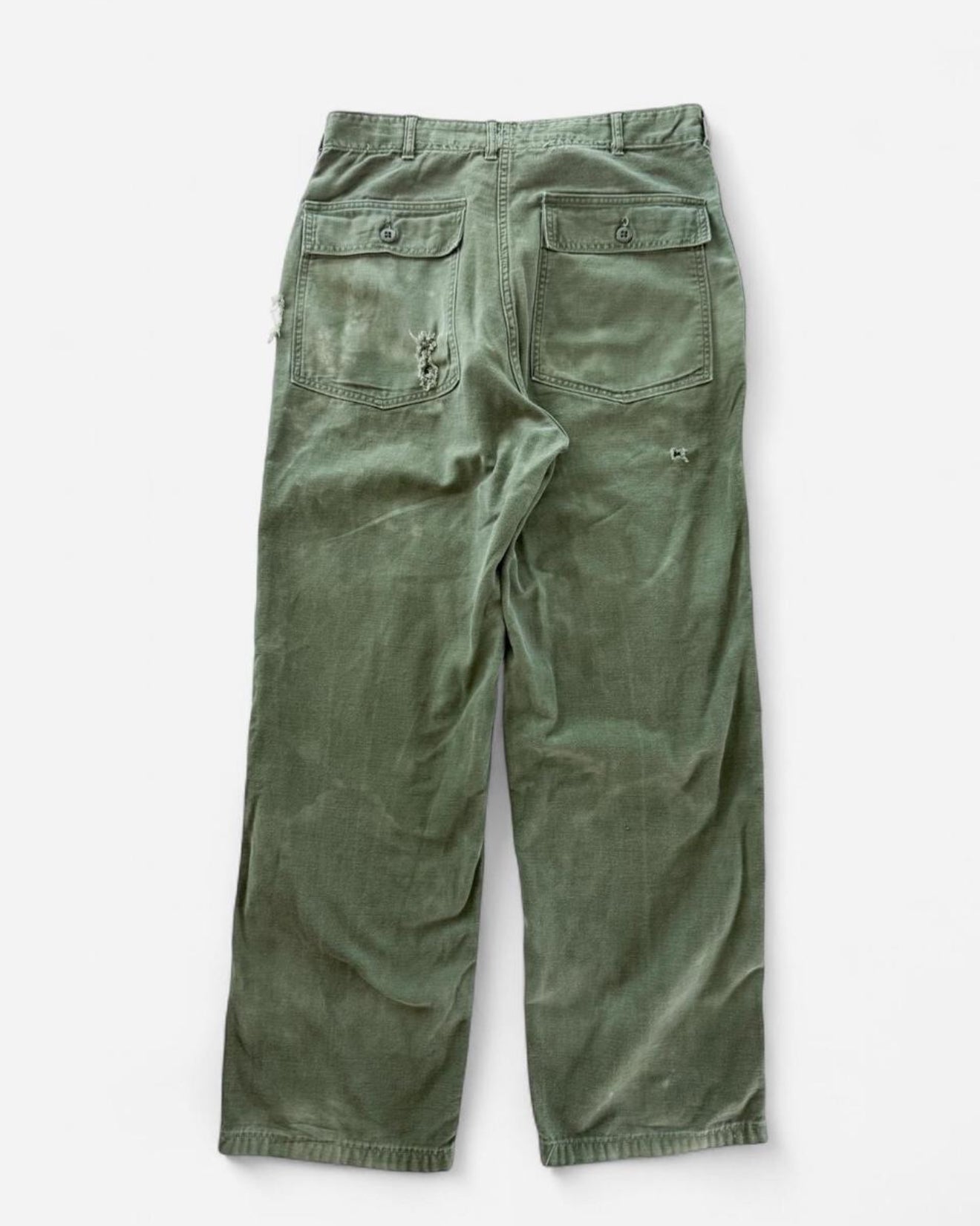 Vintage 1960s US Army OG-107 Cotton Sateen Baker Pants