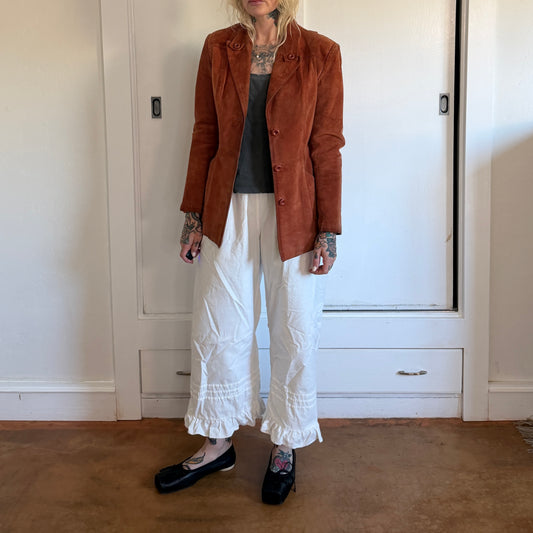 Vintage 1970s Rust Brown Suede Wilson’s Leather Blazer Jacket Coat Womens 10