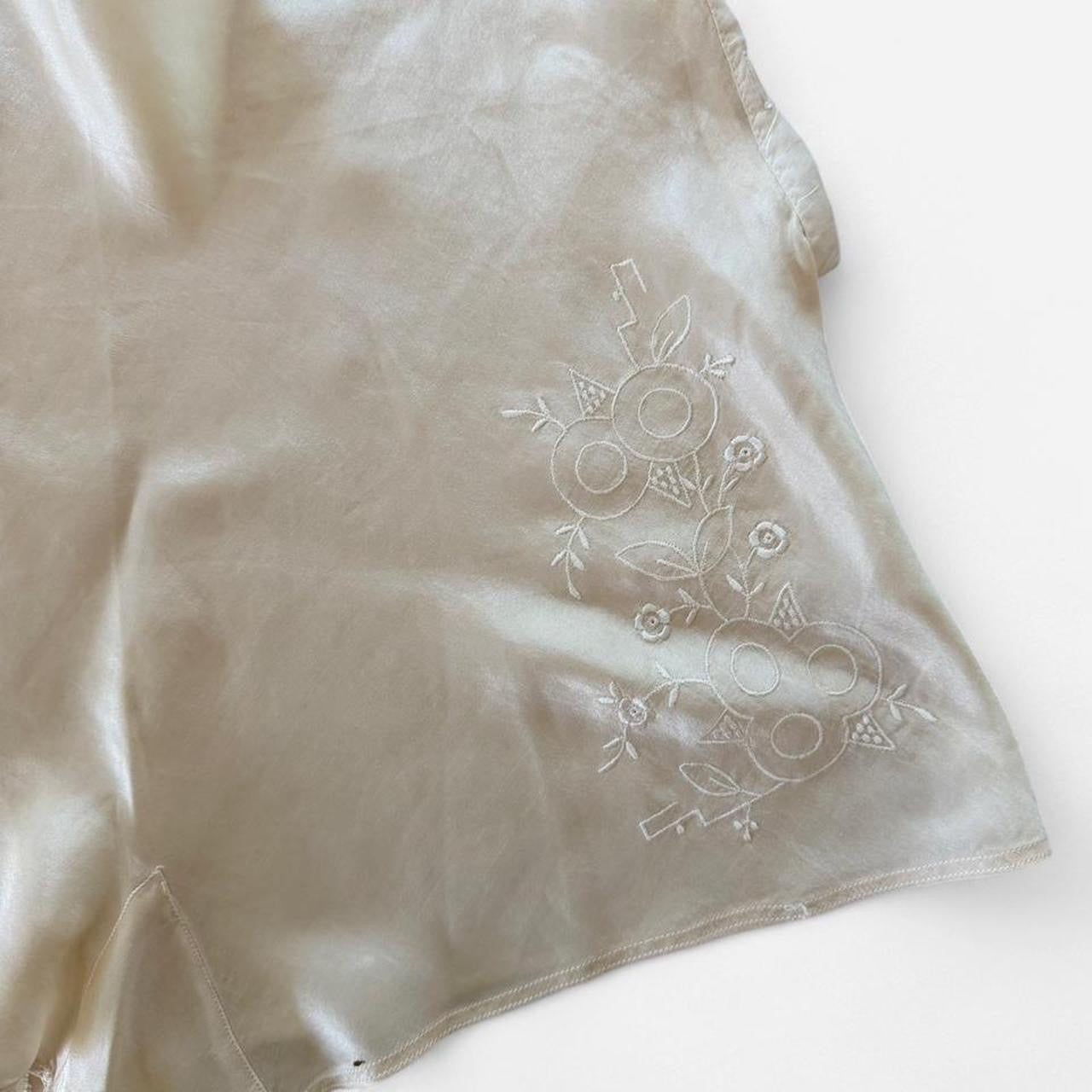 Vintage 1950s Silk Tap Shorts Pearly White