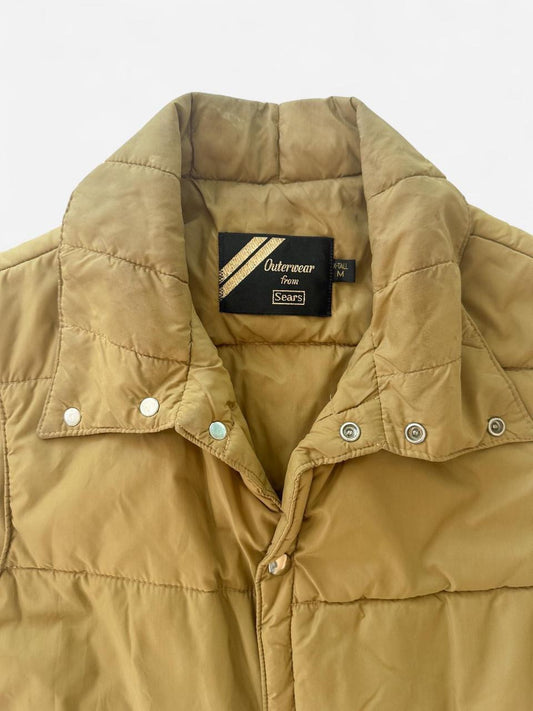 Vintage 1970s Sears Tan Outerwear Vest