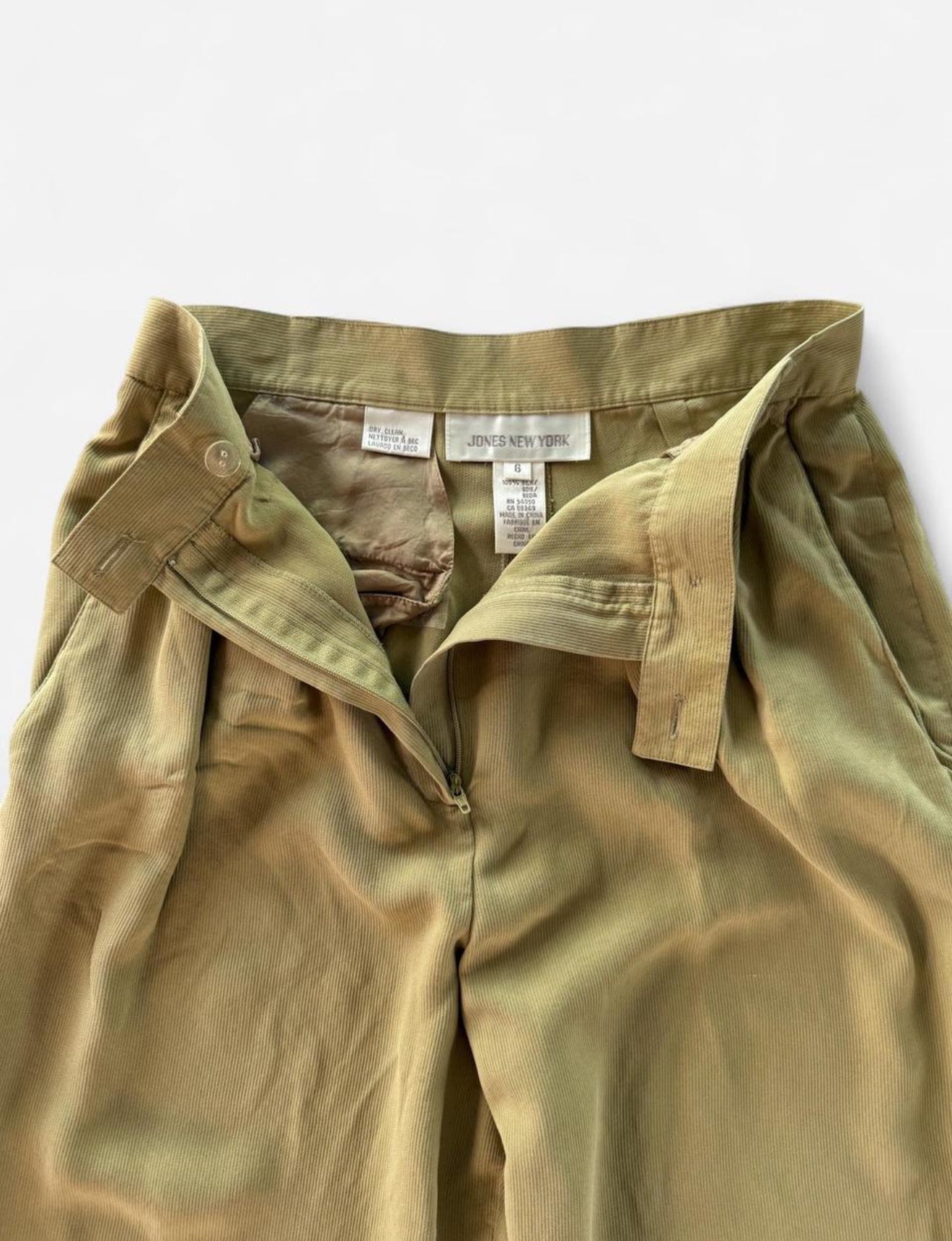Vintage 1990s Silk Ribbed Trousers
