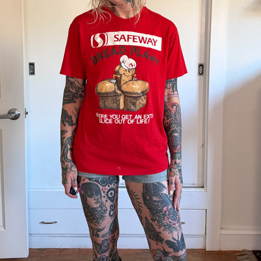 Vintage 1980s Red Safeway bread Plant graphic tshirt