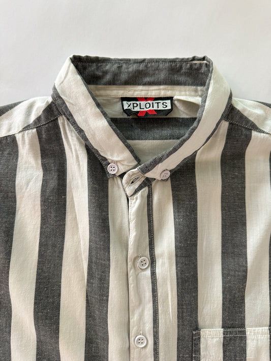 Vintage 1980s Exploits Striped Button up Shirt