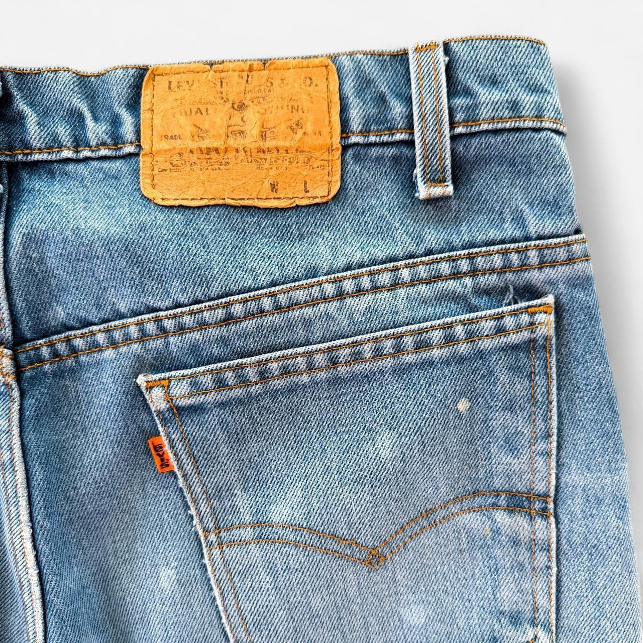 Vintage 1980s Indigo Levi’s Orange Tab Shorts