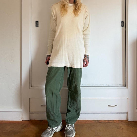 Vintage 1950s Cream long thermal