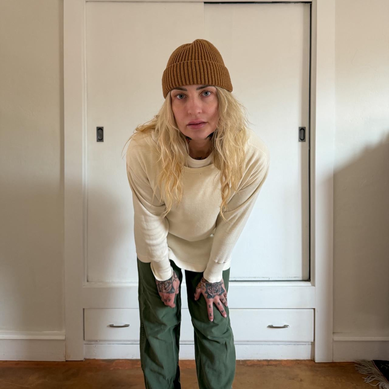 Vintage 1950s Cream long thermal