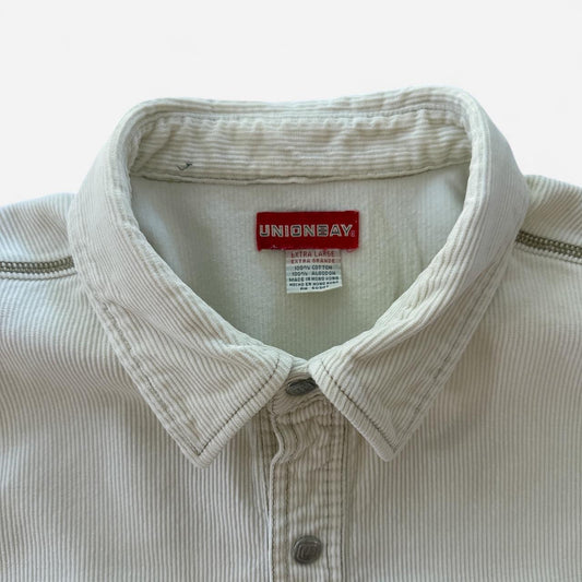 Vintage Cream Corduroy Button Up Shirt